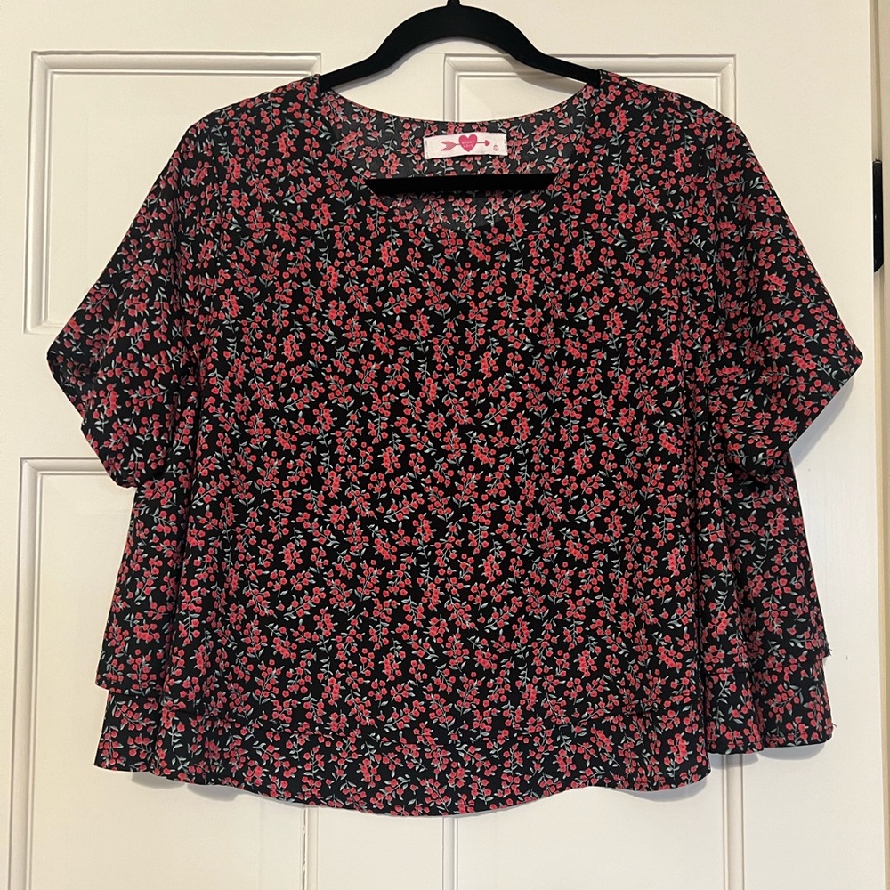 Buddy Love Crop Floral Blouse